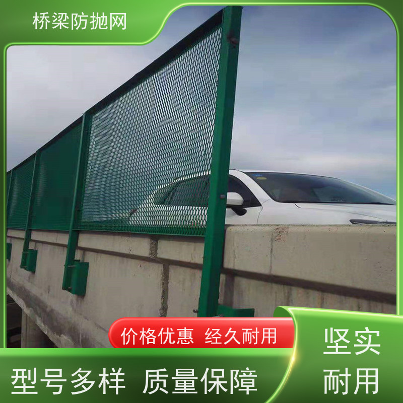 桥梁防护网公跨铁隔离栅浸塑菱形防落物网高速防眩网