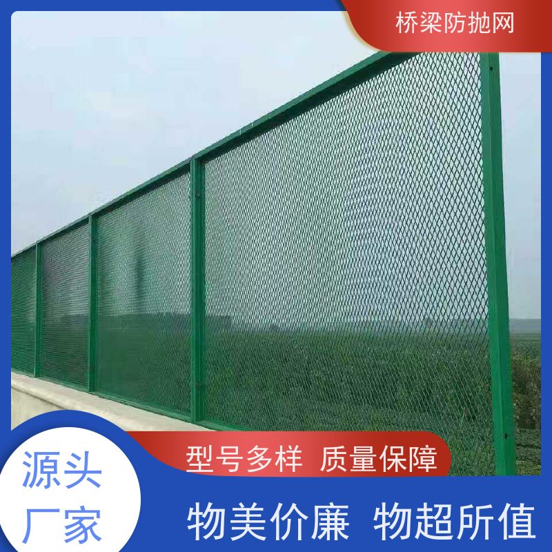 天桥防眩网公跨铁隔离栅桥梁桃型柱防护网浸塑防抛网
