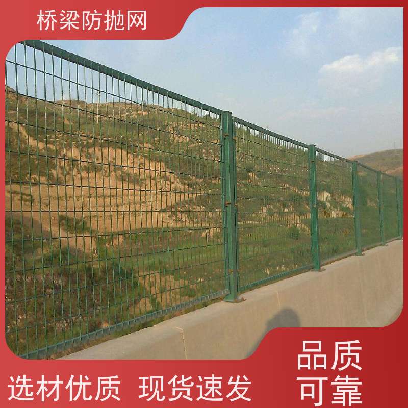 高架桥防抛网高速中间钢板网桥梁桃型柱防护网浸塑防眩网