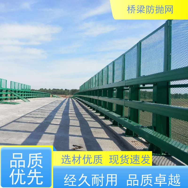 天桥防眩网高速中间钢板网浸塑菱形防落物网桥梁防抛网