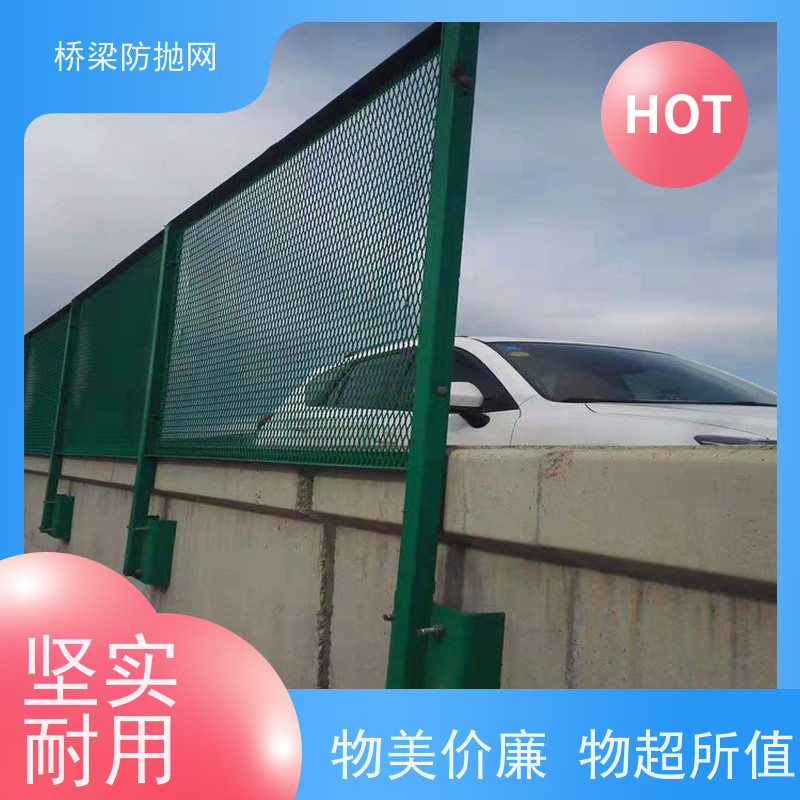 大桥防抛护栏高架桥围栏网桥梁桃型柱防护网高速防眩网