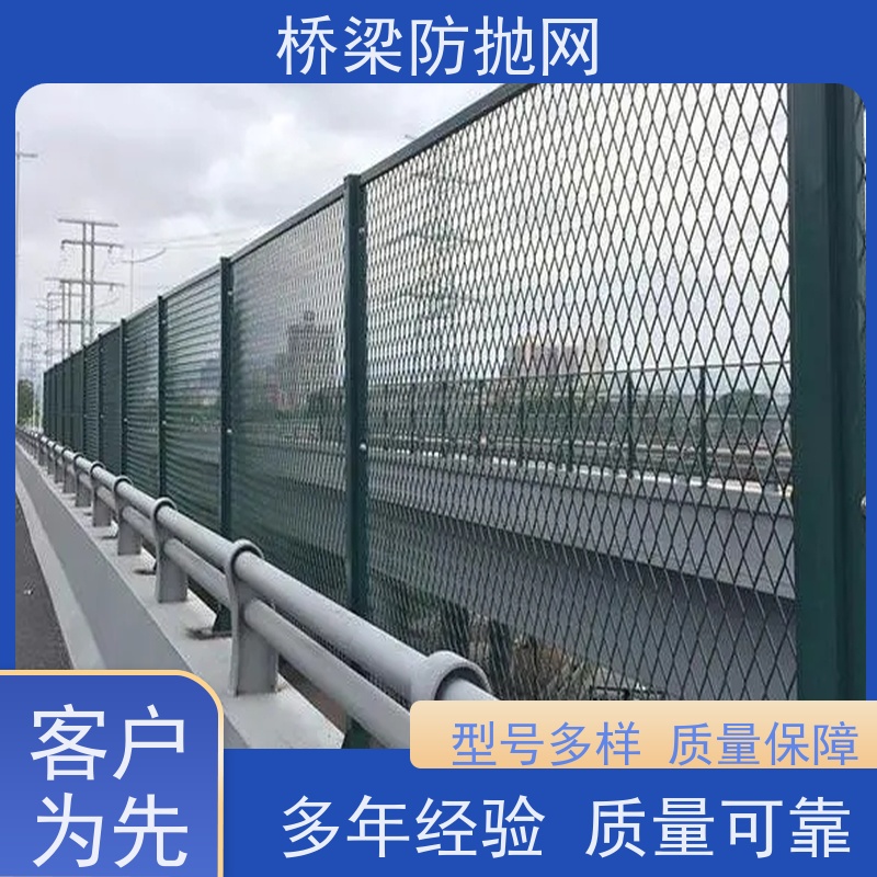 桥梁防护网公跨铁隔离栅人行天桥防落物网浸塑防眩网