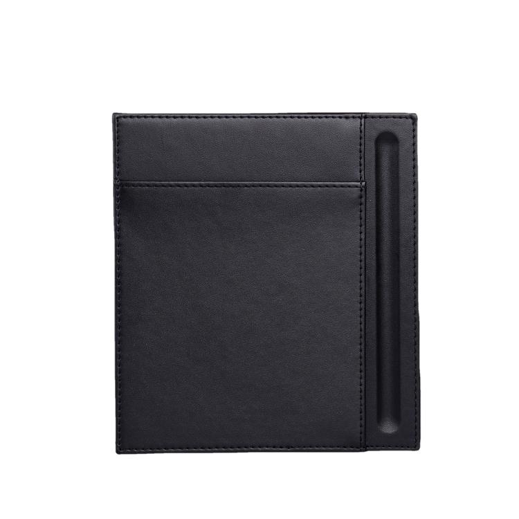 皮具厂家做货 桌面中号超纤便签座 带笔插槽便签盒适用老板办公台