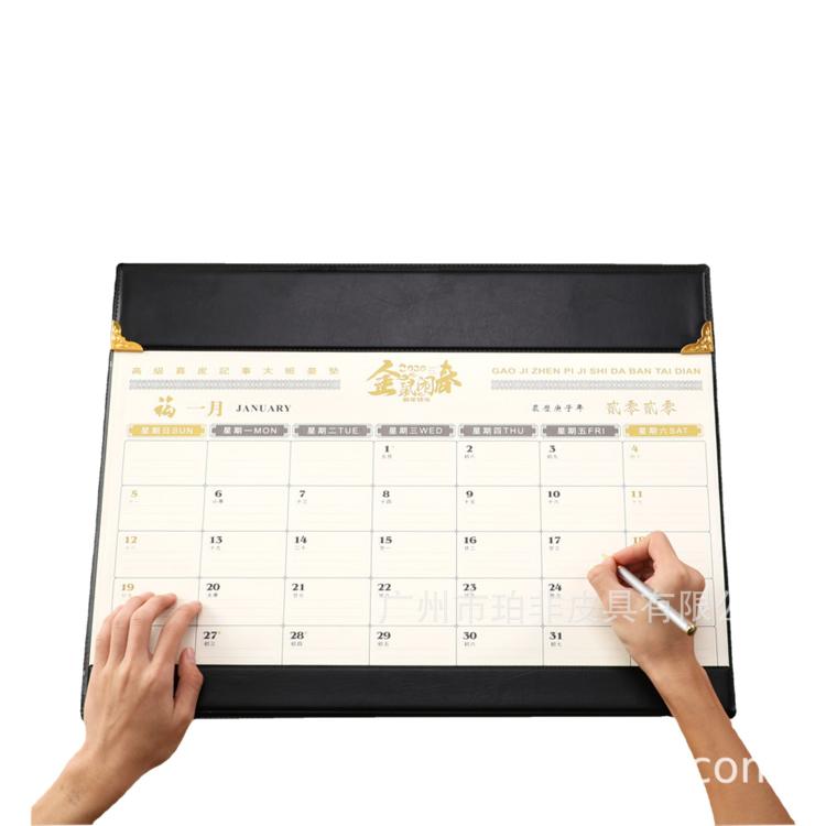 广州商务办公桌垫厂家做货欧美订单经理办公皮革桌垫可丝印logo