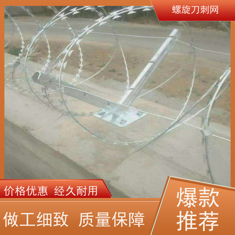 学校围墙防盗防爬刺网刀片刺绳刺丝滚笼安装