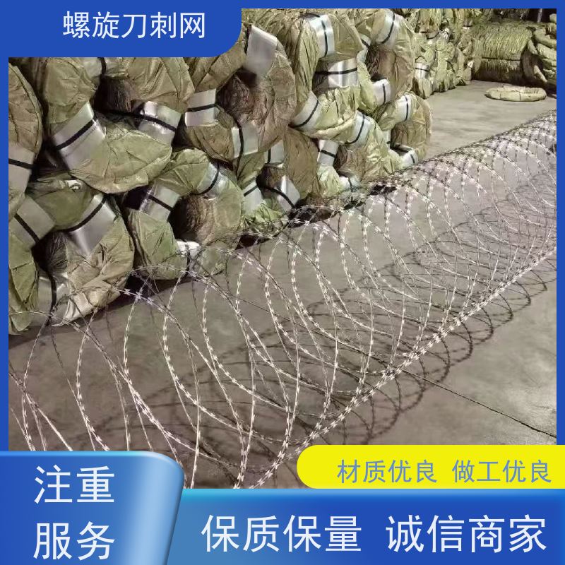 防护网带刺铁丝滚笼镀锌刀刺网刀片刺丝材质