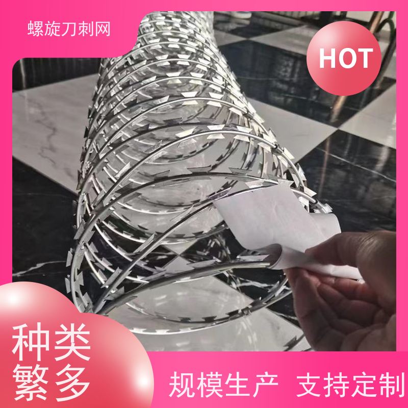 围墙防爬刺镀锌刀刺网304不锈钢刀片刺绳安装