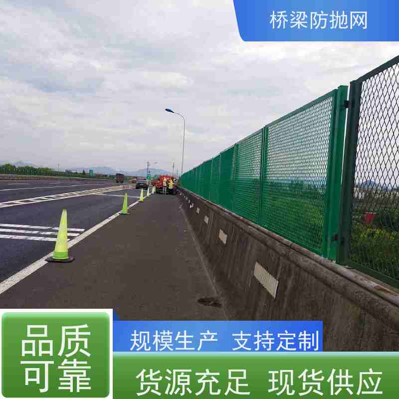 桥梁防护网高架桥围栏网立交桥防抛网浸塑防眩网