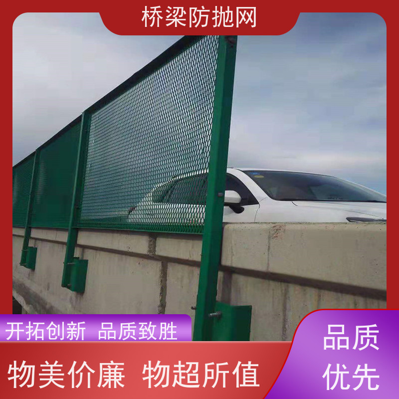 桥梁防护网公跨铁隔离栅人行天桥防落物网浸塑防抛网