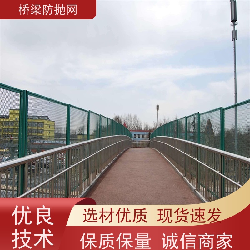 大桥防抛护栏公跨铁隔离栅高架天桥道路菱形防落物网高速防眩网