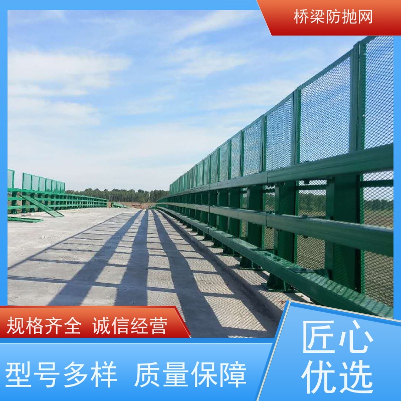 桥梁防抛网公跨铁隔离栅人行天桥防落物网浸塑防眩网