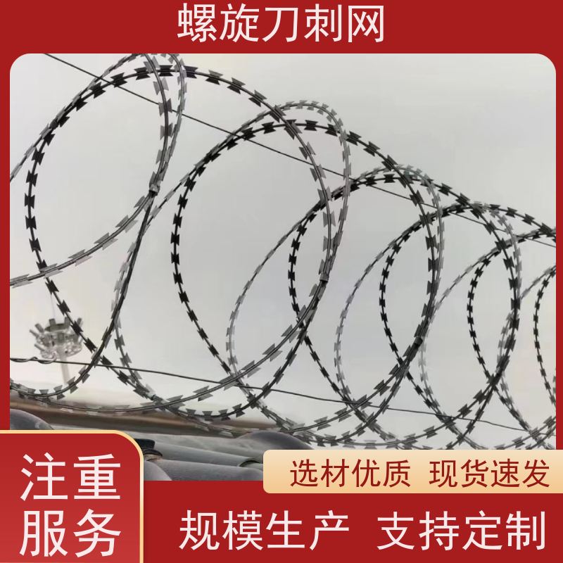 不锈钢滚笼防锈防护网刀片刺绳围墙防爬防盗带刺铁丝网铁蒺藜颜色
