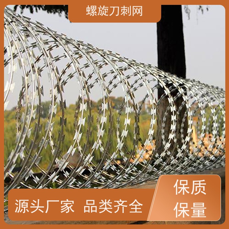 防护网带刺铁丝滚笼275g刀刺网304不锈钢刀片刺绳安装