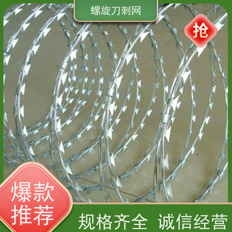 防护网带刺铁丝滚笼刀刺网片304不锈钢刀片刺绳颜色