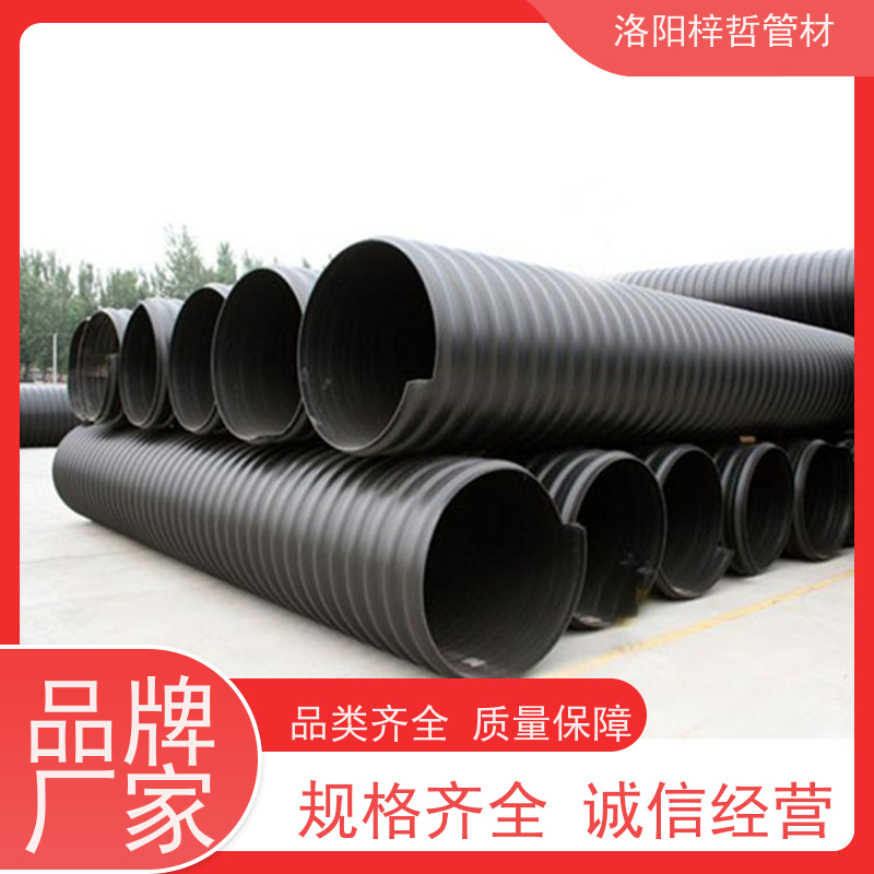 1000HDPE钢带螺旋波纹管 300PE钢带管 400增强排污管