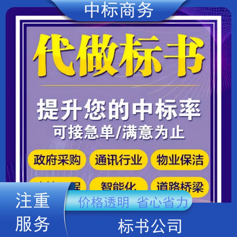 中标商务 成 都电子标书代写 图文并茂 及时响应 诚信经营 服务周到