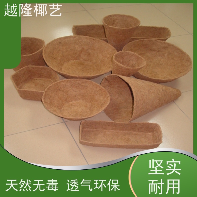 越隆椰艺 铁艺吊篮花盆 方形椰棕篮 规格齐全 应用广泛