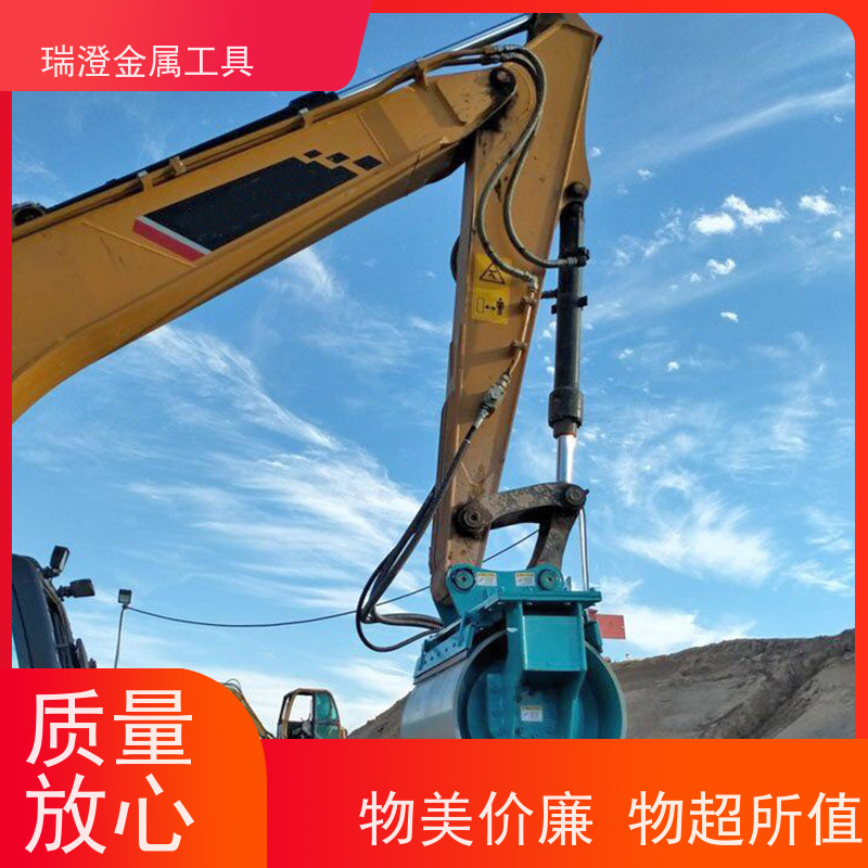 瑞澄挖机属具 道路施工 滚筒式液压振动夯实机 连续作业 性价比高