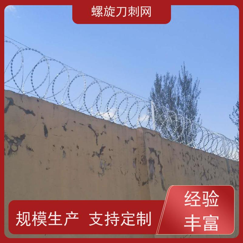 防攀爬刀刺网小区学校防盗网刀片刺绳热镀锌刺丝滚笼颜色