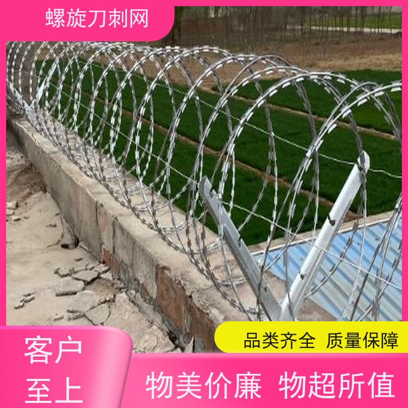 热镀锌不锈钢刀片刺绳刀刺网片围墙防爬防盗带刺铁丝网铁蒺藜材质