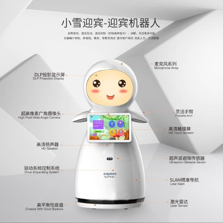 穿山甲迎宾教育陪伴_图书馆卡通宣传讲解小雪机器人