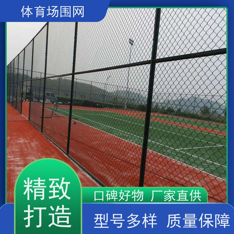 篮球场编织围栏网 框架式球场围网 绿色菱形孔铁丝网 防腐耐用 冠耀