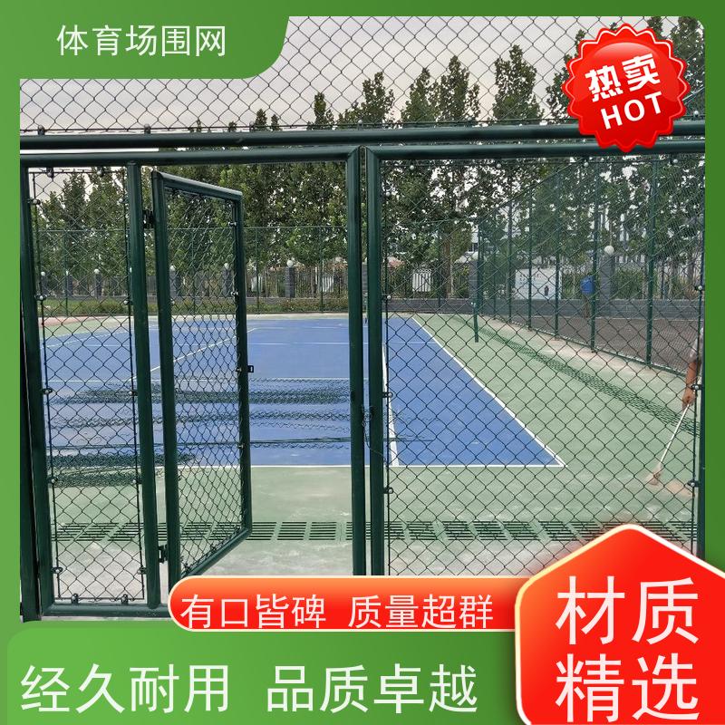 包塑勾花球场围网 表面处理镀锌、浸塑 体育场隔离铁丝网围栏