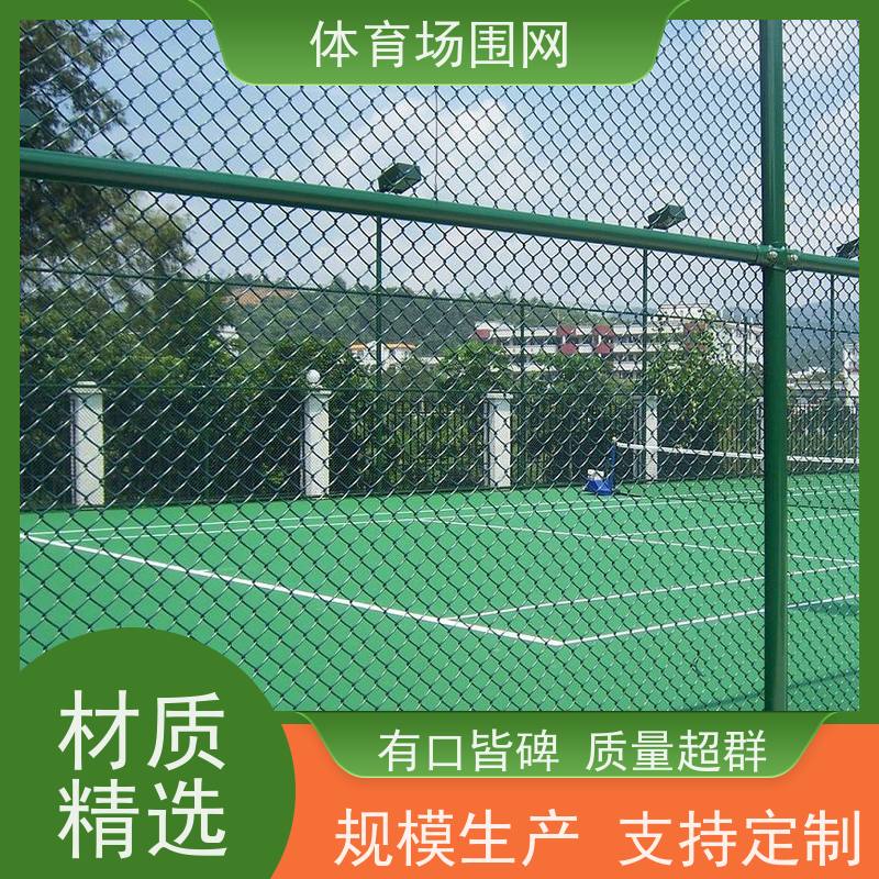 学校篮球场围网 操场护栏 体育场防护网 尊迈防腐浸塑勾花护栏网