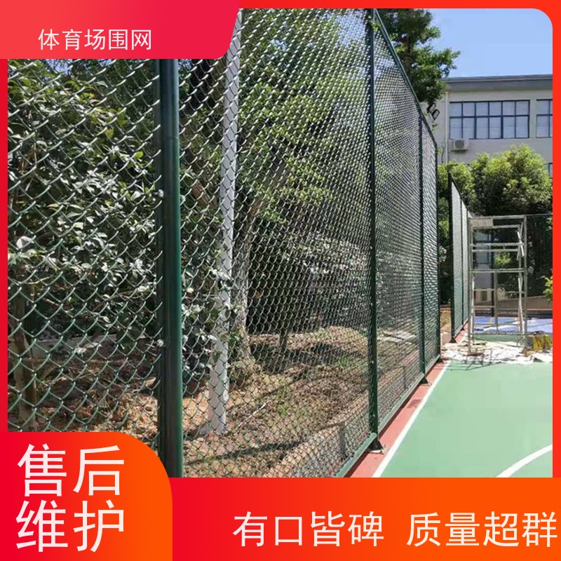 PVC包塑勾花护栏 学校操场体育场围网 小区运动场围栏 球场隔离栅