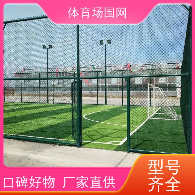 防腐防锈PVC材质户外运动场隔离包塑勾花球场围栏