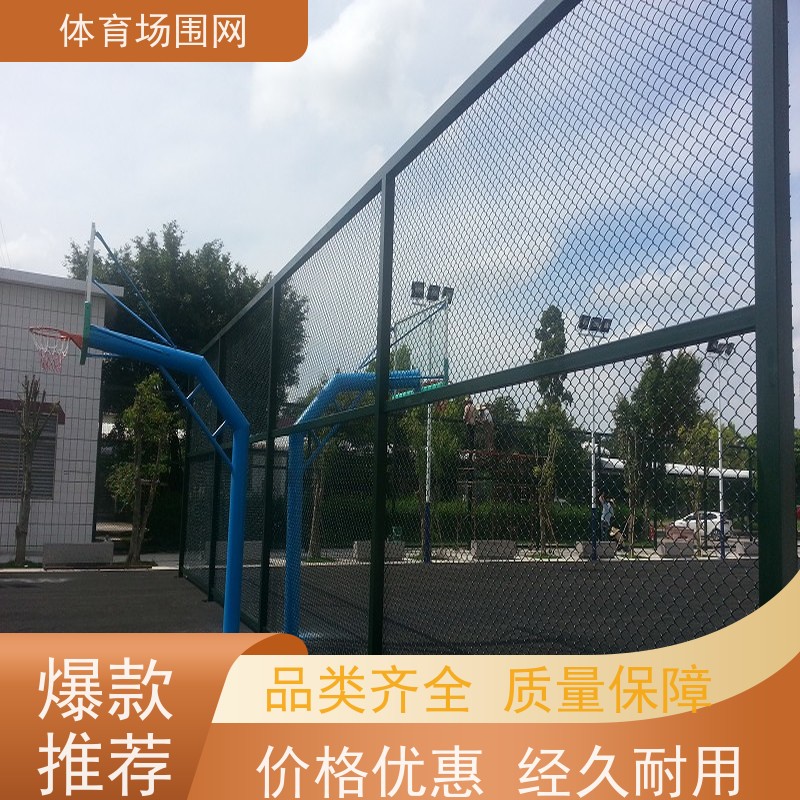 乾烨 运动场操场护栏 足球网球训练场浸塑镀锌勾花围网 不易腐蚀