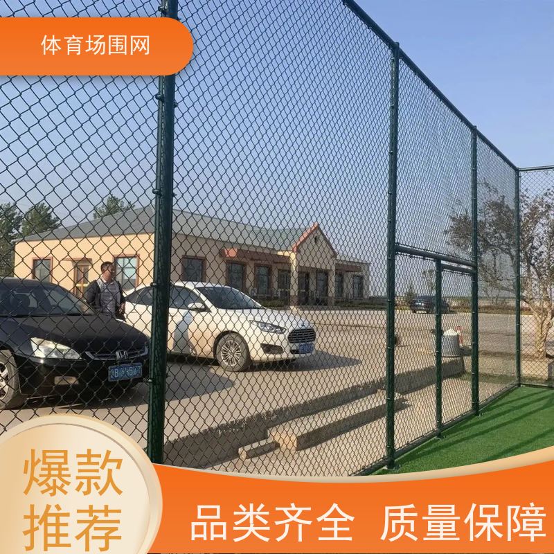 绿色浸塑七人制足球场防护网 全封闭体育场围栏 框架式坚固球场围网