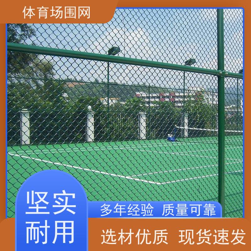 崇泽浸塑4米高体育场围栏 学校框架式篮球场围网 包塑绿色勾花网