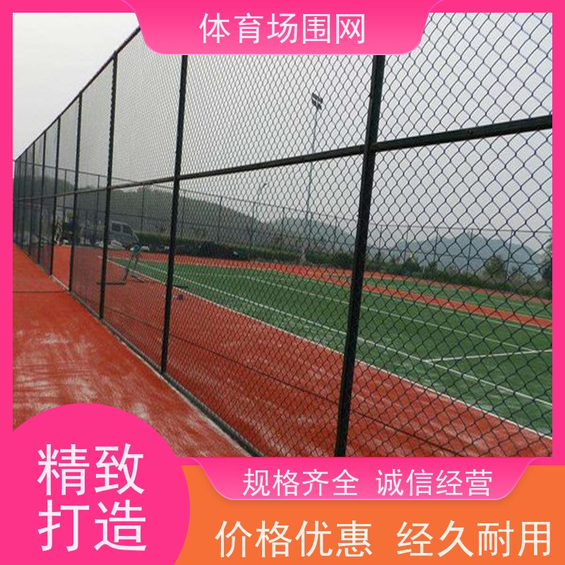 球场护栏 室外运动场围网 浸塑勾花防护网 体育场围栏