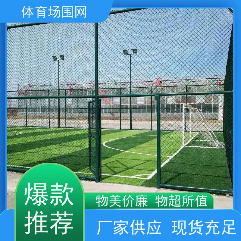 豪萨勾花护栏网 菱形孔围栏 包塑墨绿色网子 球场专用