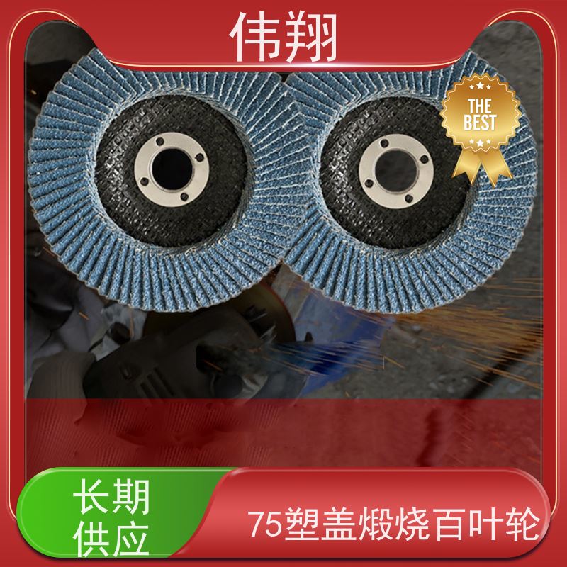 伟翔 平面砂布轮 75铁盖百叶轮 品质稳定 磨削力强 诚信经营