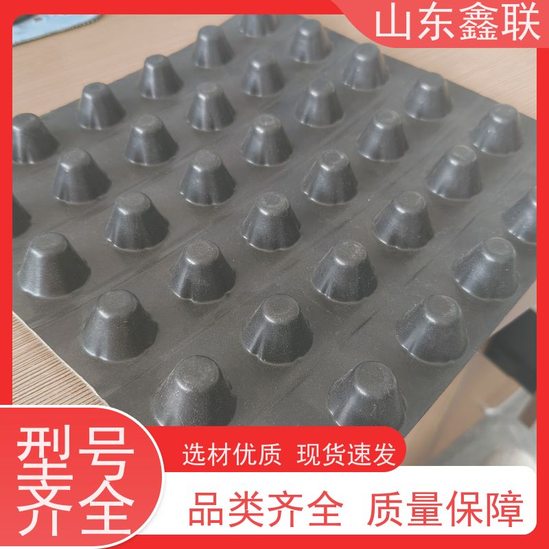 塑料排水板 hdpe黑色材质疏水板 H30高度地下室车库顶板