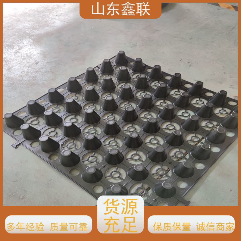 河 南PVC排蓄水板 耐磨损包覆板 规格齐全 楼顶绿化地下室排水优选