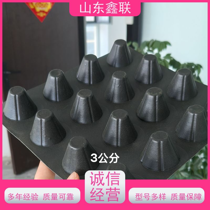 HDPE 50mm塑料蓄排水板 提供施工 ped14高分子防护排水异形片