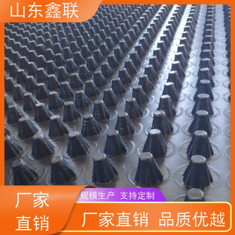 鑫联 新料20mm高黑色凹凸聚乙烯排蓄水板顶板用高密度排水层