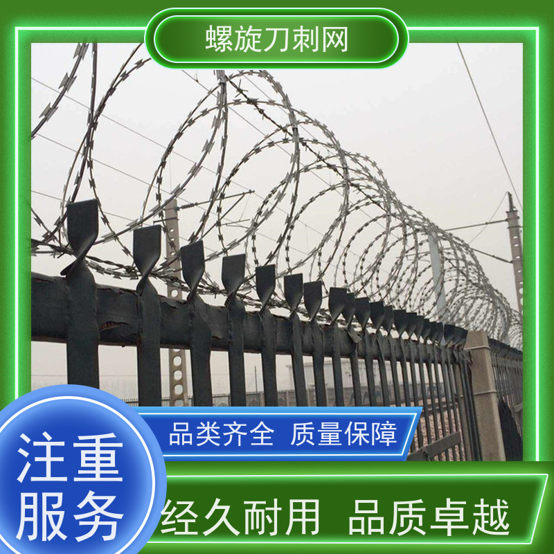 防护网带刺铁丝滚笼高锌刀片刺网围墙防爬拉力刮刀防盗网安装