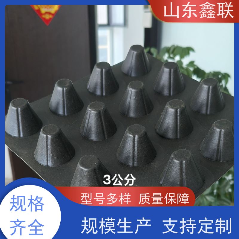 地下室防漏虹吸排水板 黑色纯料凹凸蓄排板 矿用滤水塑料疏水板