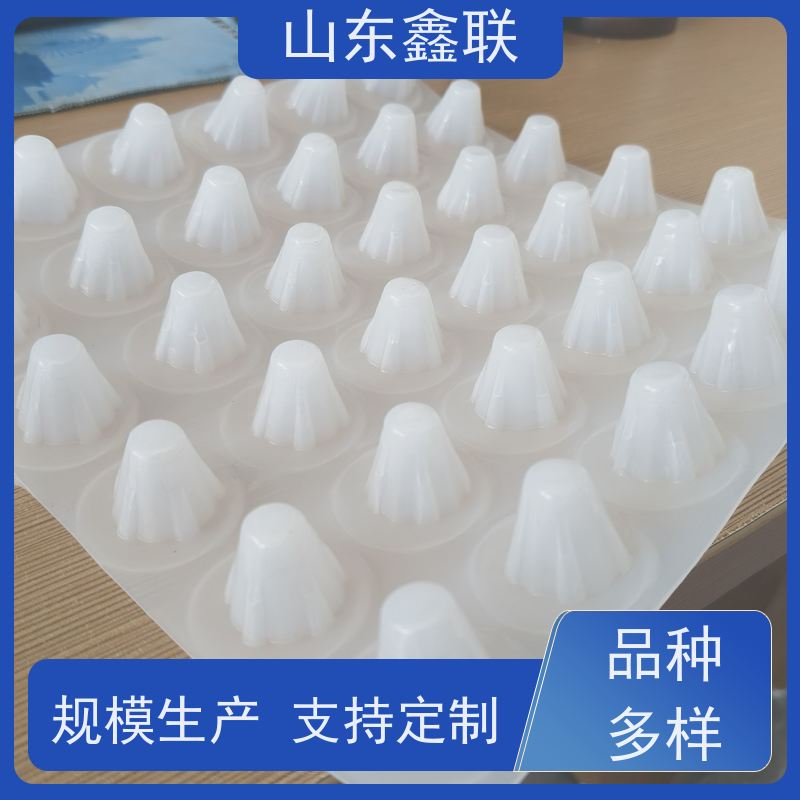 抚 顺地下车库白色蓄水导水板 防腐蚀塑料排水板 建筑工程HDPE滤水板