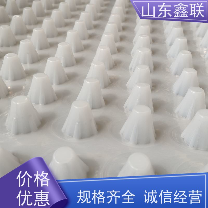 25塑料排水板 车库顶板 排蓄水板 20mm 片状导水板 黑色凹凸型