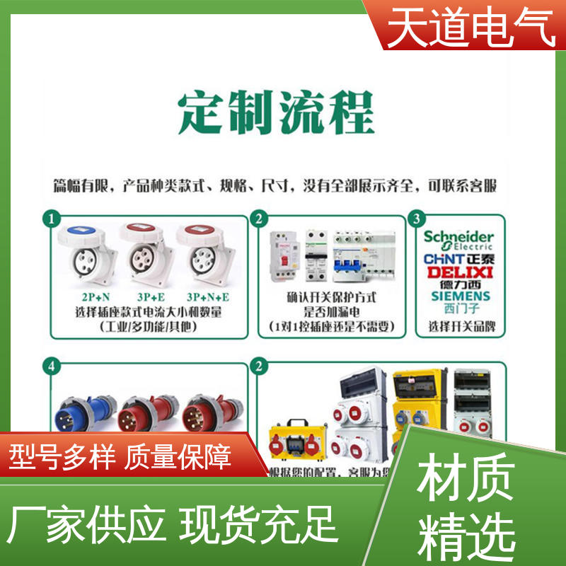 天道电气 耐腐蚀 坚固耐用 塑料阶梯式插座箱 IP65防水防尘