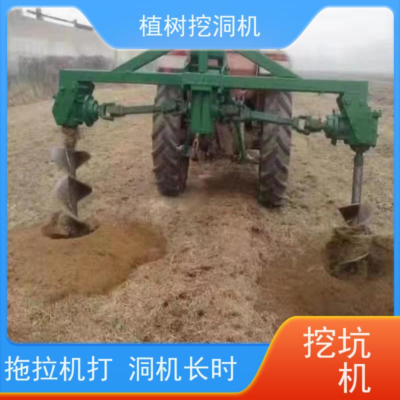 电线杆钻洞机拖拉机带植树挖坑机大直径双钻头挖坑种植机