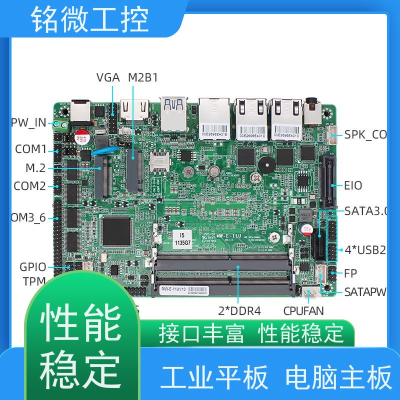 铭微工控 E-11U 3.5寸 J6412主板 双网口双显 低功耗 全国联保 快速发货