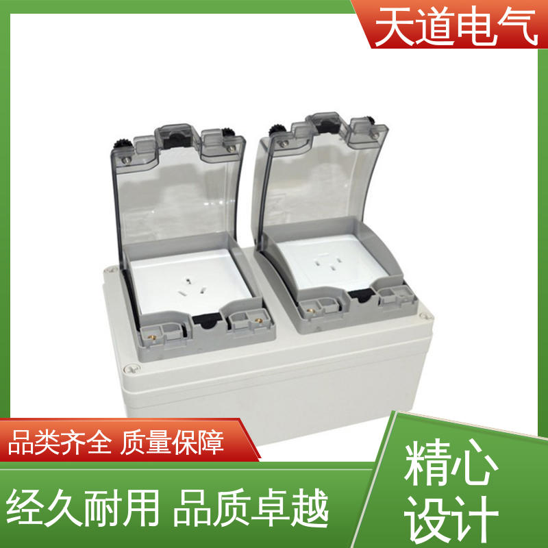 天道电气 86型双联开关防水盒 IP66多回路 精细实用 暴雨无忧