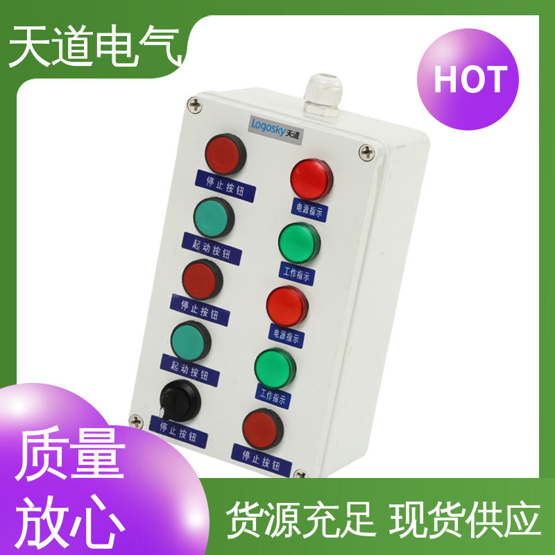 天道电气 规格齐全 ABS阻燃壳体 塑料按钮控制盒 IP65防水 