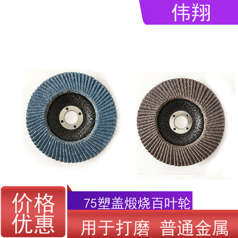 伟翔 平面砂布轮 蓝色煅烧百叶轮 品质稳定 耐高温 全国供应